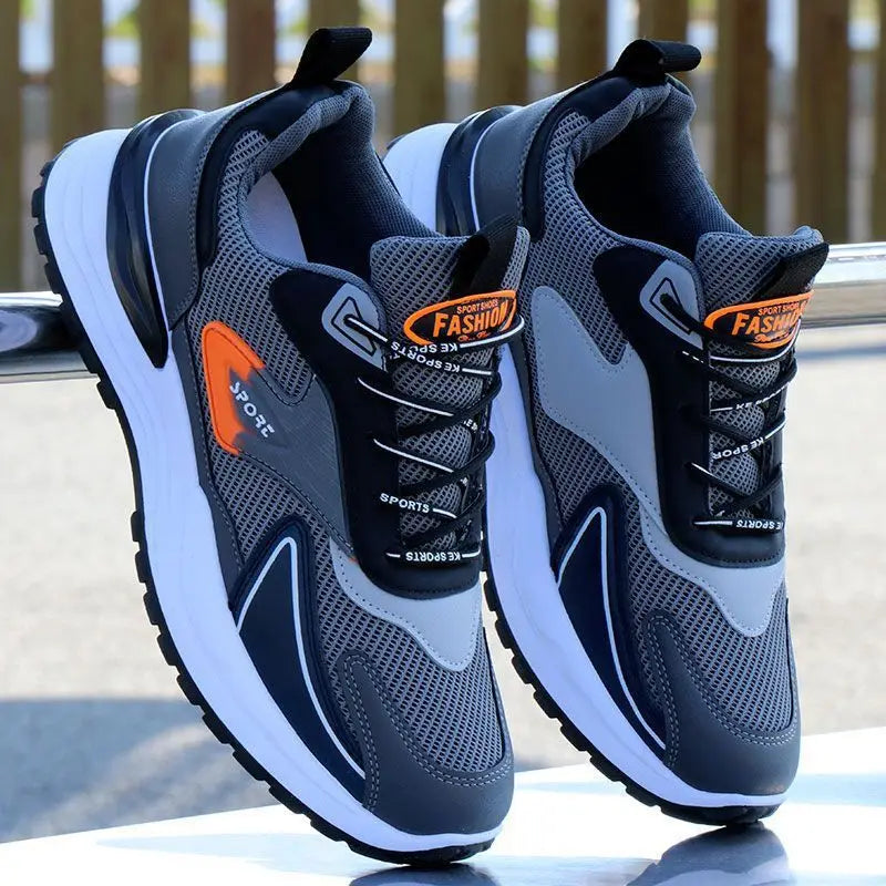 Men's running shoes, spring and summer mesh thick-soled dad shoes, trendy casual outdoor sports shoes